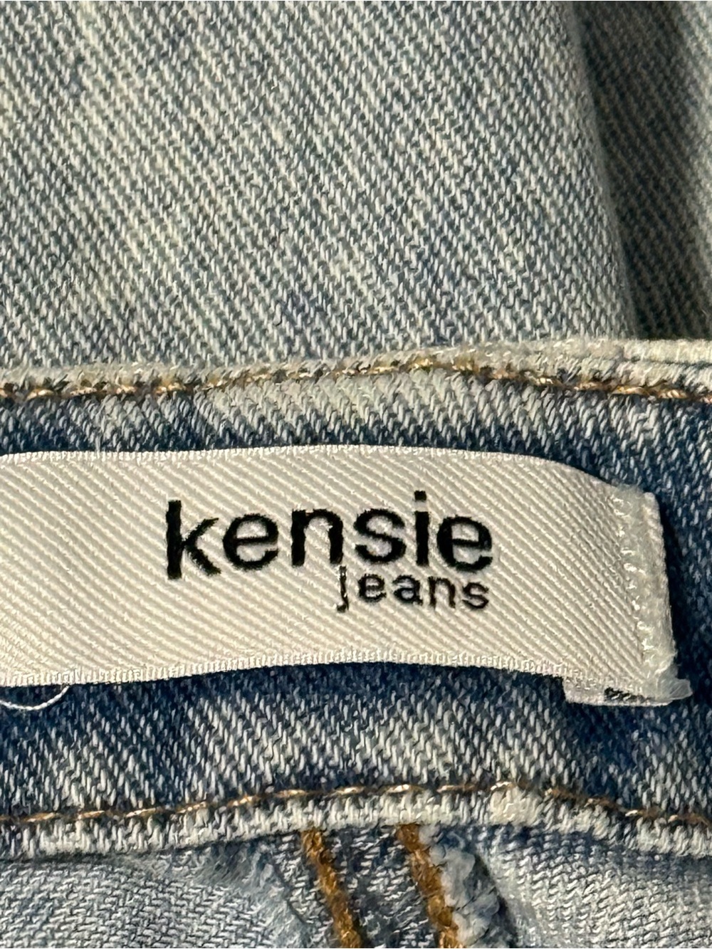 Kensie Light Blue Panel-Seam Wide Leg Jeans - Picture 5 of 6